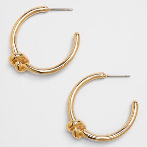 Banana Republic Gold Knot Hoop Earrings/NWT